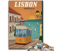 Puzzles pour Adultes et Adolescents. Puzzle Lisbonne. Jeu Stimulant et éducatif en Famille pour Anniversaire et Noël (Taille 38x52cm).