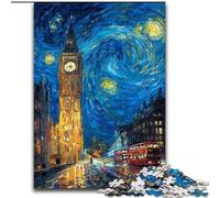 Puzzles pour Adultes et Adolescents, Puzzle Londres sous Le Ciel Nocturne, Jouet éducatif Anti-Stress, Interaction Parent-Enfant, pour Enfants de 14 Ans et Plus, 50x75cm