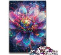Puzzles pour Adultes et Adolescents, Puzzle Lotus psychédélique, Jouet éducatif et décompressant, Cadeau d'anniversaire, décoration Murale 50x75cm