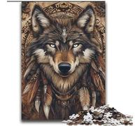 Puzzles pour Adultes et Adolescents Puzzle Loup Indien Convient aux Personnes de 14 Ans et Plus Jeu éducatif Jouet de défi Cadeau pour Les Anniversaires 70x100cm