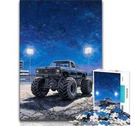 Puzzles pour Adultes et Adolescents, Puzzle Monster Truck psychédélique, Aide Le Cerveau à exercer des Jouets addictifs pour cultiver la Patience, Collection d'artistes, Beaux-Arts (38x26cm)