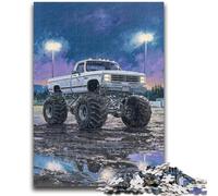 Puzzles pour Adultes et Adolescents Puzzle Monster Truck psychédélique Design Vibrant et Unique Expérience de Puzzle relaxante et stimulante 50x75cm