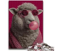 Puzzles pour Adultes et Adolescents Puzzle Moutons soufflant des Ballons Convient aux Enfants de 14 Ans et Plus Jeux familiaux Offrez des Cadeaux pour Toute la Famille 50x75cm