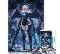 Puzzles pour Adultes et Adolescents Puzzle Mystérieuse Fille Dragon, Jouets de Divertissement Familial, pour Toute la Famille 38x26cm