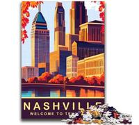 Puzzles pour Adultes et Adolescents. Puzzle Nashville de 1000 pièces pour Les 14 Ans et Plus. Difficile à Terminer, mais Amusant et Humoristique. Cadeau d'anniversaire (Taille 38x52cm).