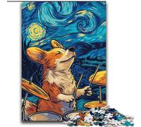 Puzzles pour Adultes et Adolescents Puzzle Night Sky Corgi Band pour 14 Ans et Plus Jeux éducatifs pour Adultes et Adolescents Illustration Cadeau 70x100cm