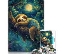 Puzzles pour Adultes et Adolescents, Puzzle Paresseux endormi, Jeux éducatifs, décoration d'intérieur, Cadeau d'anniversaire, Art Mural (75x50cm)