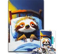 Puzzles pour Adultes et Adolescents, Puzzle Paresseux endormi, pour Jeu éducatif, défi, Cadeau d'anniversaire, décoration Murale (38x26cm)