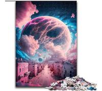 Puzzles pour Adultes et Adolescents, Puzzle Paysage Urbain planétaire Rose, activité Amusante pour la Maison, Jouets pour Les Jours de Pluie, Cadeaux d'anniversaire (Taille 26x38cm)