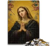 Puzzles pour Adultes et Adolescents, Puzzle Portrait de Marie la Mère pour 14 Ans et Plus, Jeu de défi Unique, Jeux de Famille, Cadeaux d'anniversaire de Noël 38x26cm