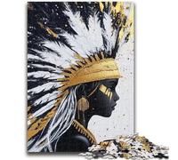 Puzzles pour Adultes et Adolescents Puzzle Princesse Indienne dorée pour Les 14 Ans et Plus Jeu intellectuel Cadeaux d'anniversaire de Noël 50x75cm