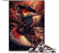 Puzzles pour Adultes et Adolescents Puzzle Renard en Automne Chaque pièce est Unique Jeu Familial Stimulant pour Les 14 Ans et Plus (Taille 26x38cm)