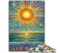 Puzzles pour Adultes et Adolescents Puzzle Soleil Levant sur l'océan pour Les 14 Ans et Plus Jeu intellectuel Cadeaux d'anniversaire de Noël 50x75cm
