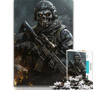 Puzzles pour Adultes et Adolescents, Puzzle Squelette des Forces spéciales, Jeu éducatif Familial, décoration Murale, Cadeaux d'anniversaire et de Noël Uniques (75x50cm)