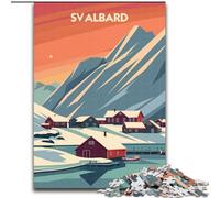 Puzzles pour Adultes et Adolescents Puzzle Svalbard Sérénité Arctique Jeux Amusants en Famille Cadeaux pour Amis et Famille pour Les 14 Ans et Plus (26x38cm) 1000 pièces