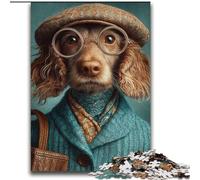 Puzzles pour Adultes et Adolescents - Puzzle Teckels sur Le Lieu de Travail - Jouet éducatif intellectuel décompressant - Convient aux Couples de 14 Ans et Plus - 70x100cm