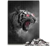 Puzzles pour Adultes et Adolescents Puzzle Tigre Noir et Blanc Design Vibrant et Unique Expérience de Puzzle relaxante et stimulante 26x38cm