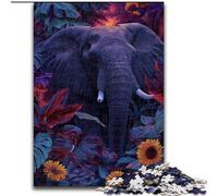 Puzzles pour Adultes et Adolescents Puzzle Tournesol Éléphant, Jeux Amusants en Famille, idéal comme Cadeau pour Toute la Famille (Taille 50x75cm)