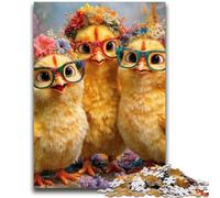 Puzzles pour Adultes et Adolescents Puzzle Trois Petits Poulets Convient aux Enfants de 14 Ans et Plus Jeux familiaux Offrez des Cadeaux pour Toute la Famille 50x75cm