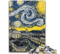 Puzzles pour Adultes et Adolescents, Puzzle Van Gogh, Ciel Nocturne, Jouets éducatifs, Jeux familiaux, renforce l'amour Entre Couples, 26x38cm