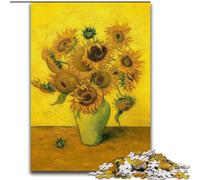 Puzzles pour Adultes et Adolescents, Puzzle Van Gogh Tournesols, Jouets éducatifs, Jeux Anti-Stress, décoration Murale (Taille 50x75cm)