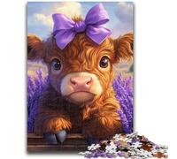 Puzzles pour Adultes et Adolescents Puzzle Yak en Lavande Design Vibrant et Unique Expérience de Puzzle relaxante et stimulante 26x38cm
