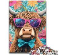 Puzzles pour Adultes et Adolescents Puzzle Yak en Vacances pour 14 Ans et Plus Jeu de défi Unique Jeux de Famille Cadeaux d'anniversaire de Noël 38x26cm