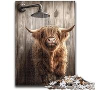 Puzzles pour Adultes et Adolescents Puzzle Yak prenant Un Bain Design Vibrant et Unique Expérience de Puzzle relaxante et stimulante 26x38cm