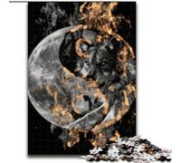 Puzzles pour Adultes et Adolescents, Puzzle Yin Yang Wolf, Chaque pièce est Unique - Jeu Familial Stimulant et Amusant pour Les 14 Ans (Taille 26x38cm)