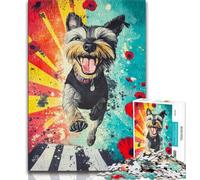 Puzzles pour Adultes et Adolescents Puzzle Yorkshire Terrier Heureux Un Jeu Stimulant, idéal comme Cadeau pour Toute la Famille (75x50cm)