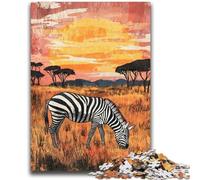 Puzzles pour Adultes et Adolescents, Puzzle zèbre Africain, Jeu de Quiz pour renforcer l'amour Entre Couples, pour Les Adolescents de 14 Ans et Plus, 26x38cm