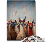 Puzzles pour Adultes et Adolescents Puzzles Alpaga Art Quiz Game Idéal comme Cadeau pour Toute la Famille 50x75cm