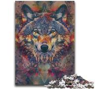 Puzzles pour Adultes et Adolescents, Puzzles animaliers, Loup, Art, pour Les 14 Ans et Plus, Jeu intellectuel, Cadeaux de Noël et d'anniversaire, 26x38cm