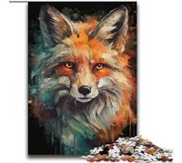 Puzzles pour Adultes et Adolescents, Puzzles animaliers, Renard, Art au Fusain, pour la décoration de la Maison, 38x52cm