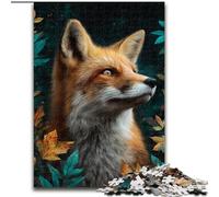 Puzzles pour Adultes et Adolescents, Puzzles animaliers, Renard, Art au Fusain, pour la décoration de la Maison, 50x75cm
