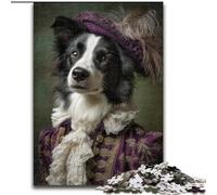Puzzles pour Adultes et Adolescents, Puzzles Animaux Border Collie, pour et à partir de 14 Ans, Jouets éducatifs et éducatifs, Jeux de Famille, Cadeau d'anniversaire (Taille 50x75cm)