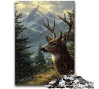 Puzzles pour Adultes et Adolescents, Puzzles Animaux Cerfs pour 14 Ans et Plus, Jeu de défi Unique, Jeux de Famille, Cadeaux d'anniversaire de Noël 50x75cm