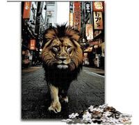 Puzzles pour Adultes et Adolescents, Puzzles Animaux Lion, Jouets éducatifs, Jeux Anti-Stress, décoration Murale (Taille 50x75cm)