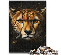 Puzzles pour Adultes et Adolescents Puzzles Aquarelle Guépard pour et à partir de 14 Ans Jouets de Jeu Car il est idéal comme Cadeau pour Toute la Famille 50x75cm