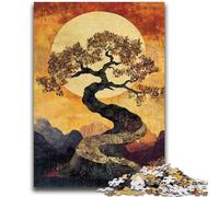 Puzzles pour Adultes et Adolescents Puzzles Arbres en Automne Soulagement du Stress Défi Difficile avec Affiche Assortie et Feuille de Quiz 50x75cm
