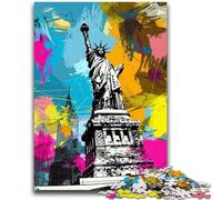 Puzzles pour Adultes et Adolescents Puzzles Art Statue de la Liberté pour et à partir de 14 Ans Jouets de Jeu Car C'est Un pour Toute la Famille 38x26cm