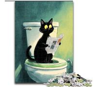 Puzzles pour Adultes et Adolescents, Puzzles artistiques Abstraits, Chat Noir, Jouets éducatifs, Jeux de Famille, Cadeaux pour Amis et Famille, 50x75cm