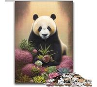 Puzzles pour Adultes et Adolescents, Puzzles artistiques, Motif Fleur et Panda, idéal comme Cadeau pour Toute la Famille, 70x100cm