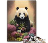 Puzzles pour Adultes et Adolescents, Puzzles artistiques, Motif Fleur et Panda, pour Les 14 Ans et Plus, Jeux éducatifs pour Adultes et Adolescents, Illustration, Cadeau, 50x75cm