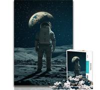 Puzzles pour Adultes et Adolescents, Puzzles Astronautes sur la Lune, Jeu Familial éducatif adapté à la décoration de Bureau (75x50cm)