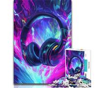 Puzzles pour Adultes et Adolescents, Puzzles avec écouteurs, entraînez Votre Cerveau et Vos Mains, Cadeaux d'anniversaire Uniques pour Les 14 Ans et Plus 38x26cm