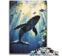 Puzzles pour Adultes et Adolescents, Puzzles, Baleines de l'océan, Jouets éducatifs, Jeux familiaux, renforce l'amour Entre Couples, 50x75cm