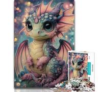 Puzzles pour Adultes et Adolescents Puzzles bébé Dragon pour Adolescents, Anti-Stress, défi Difficile, Cadeaux du Père Noël Secret (Taille 75x50cm)