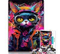 Puzzles pour Adultes et Adolescents, Puzzles Chat mécanique, Jeu Stimulant, idéal comme Cadeau pour Toute la Famille (38x26cm)