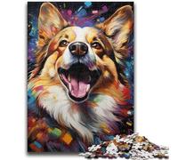 Puzzles pour Adultes et Adolescents Puzzles Chien Corgi coloré pour et à partir de 14 Ans Jouets de Jeu Car il est idéal comme Cadeau pour Toute la Famille 38x26cm